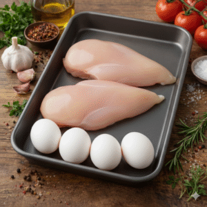 Gym Special - Chicken Breast Boneless without cut (250g) + 4 Broiler Eggs